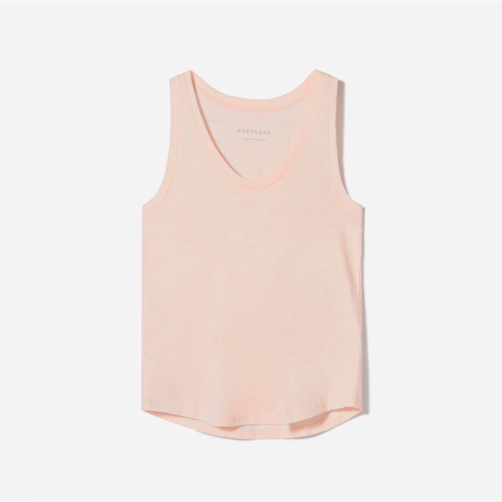 EVERLANE ReCotton Racerback Tank Top Pink Women’s Medium Organic Cotton
